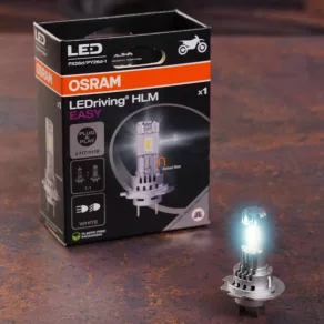   Osram LEDriving HLM Easy H7/H18, faruri LED de întâlnire și de drum pentru motociclete, temperatură de culoare 6500K, flux luminos de 1400 lumeni, 12V, 64210DWESY, 1 bucată/pachet