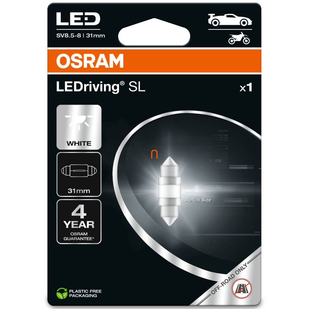 Osram LEDriving SL 6438DWP C3W szofita LED jelzőizzó 6000K 31mm bliszter