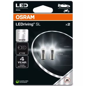  LED Osram LEDriving SL T4W alb rece cu soclu BA9s, ≙ T4W, pentru lămpi de semnalizare, indicatoare și iluminat interior, 3893DWP-2BL, 2 bucăți/ambalaj blister