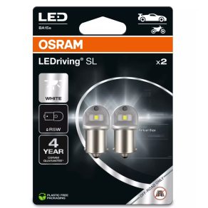   LED Osram LEDriving SL R5W alb rece cu soclu BA15s, ≙ R5W, pentru lămpi de semnalizare și indicatoare, 5007DWP-2BL, 2 bucăți/ambalaj blister