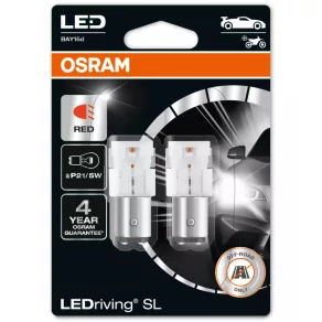   Osram LEDriving SL P21/5W LED roșu, echivalent P21/5W, soclu BAY15d, 7528DRP-2BL, 2 buc./blister