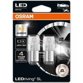   Bec LED Osram LEDriving SL P21/5W galben, soclu BAY15d, ≙ P21/5W, 7528DYP-2BL, 2 bucăți/ambalaj blister