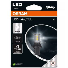   OSRAM LEDriving SL P13W, lumină albă rece, bec de schimb LED P13W, 12 V, 6000 K, pentru lumini de zi, utilizare off-road, 828DWP-1BL