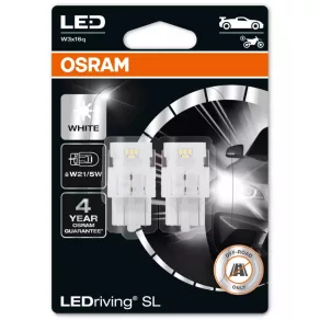   Bec LED alb rece Osram LEDriving SL W21W/5W, echivalent W21/5W, soclu W3x16q, 6000 K, 7515DWP-2BL(7515), 2 buc./blister
