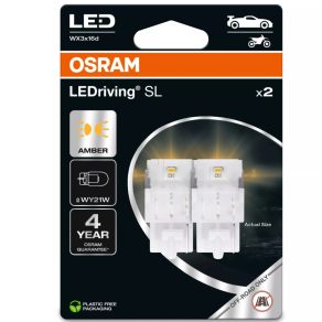   LED Osram LEDriving SL WY21W chihlimbar, cu soclu WX3x16d, ≙ WY21W, 7504DYP-2BL, 2 buc./blister