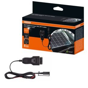   Cablu solar Osram BatteryCharge Cablu conector OBDII pentru încărcătoare și dispozitive de întreținere a bateriilor solare Osram, lungime 2 metri, compatibil cu modelele OSP500, OSP1000 și OSP2000, OSPOBD