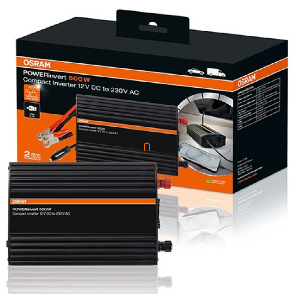 Osram PowerInvert invertor cu undă sinusoidală modificată 12V DC 500W