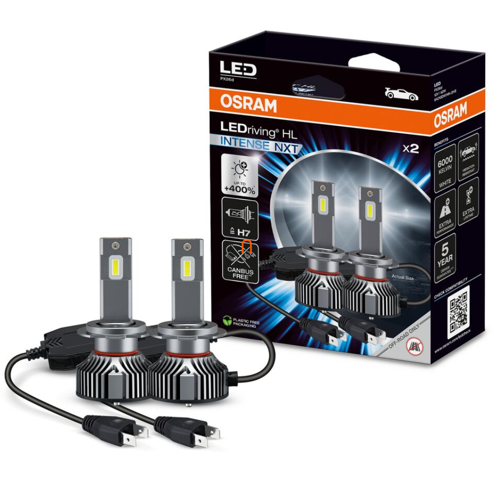 Osram LEDriving HL Far intens H7 LED +400% 2 buc/pachet