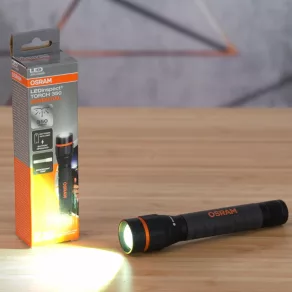   Lanterna Osram LEDinspect Torch 350 Essential, 350 lumeni, lanternă LED cu focalizare reglabilă, mâner cauciucat, protecție IP44, LEDIL428ESN
