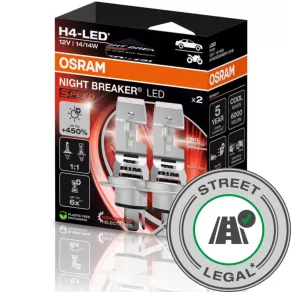 Osram Night Breaker LED Speed H4 +450% 2 buc./pachet