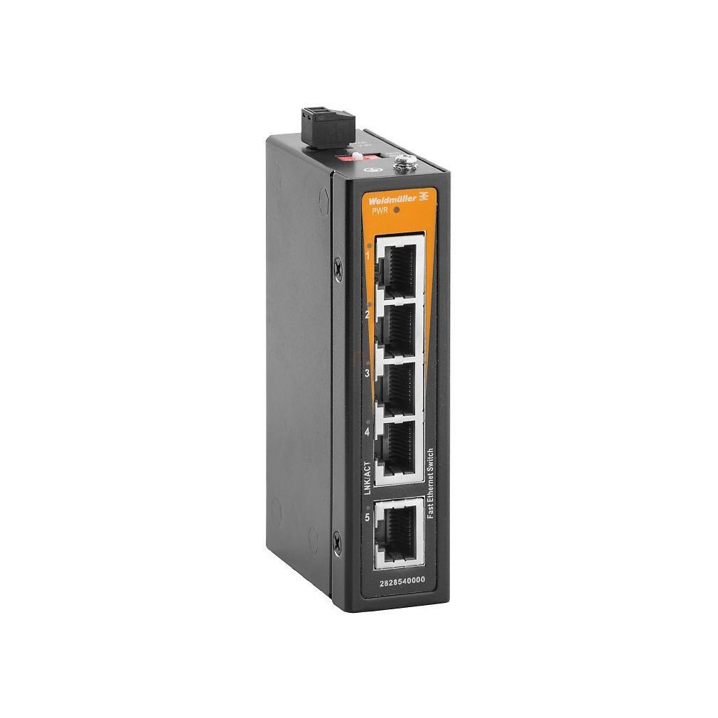 Switch industrial, neconfigurabil, Număr porturi: 5x 10/100Mbit/s RJ45, pentru șină DIN, IP40 IE-SW-ELB-05-5TX 2828540000 Weidmüller