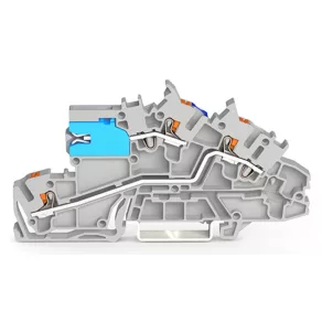   Bloc de conexiuni Wago cu mai multe etaje, cu separator glisant N, 2,5 mm², gri (2203-7640)
