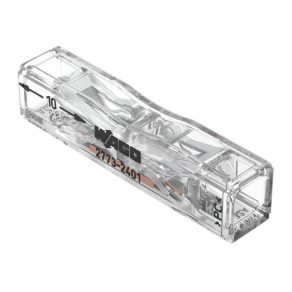   Conector compact drept pentru cabluri Wago 2773-2401 Push Wire Inline, transparent, max. 4 mm², 32A
