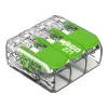 Conector Wago pentru cabluri trenzate triple, verde, din material reciclat, 0,2–4 mm², 32 A (221-423)