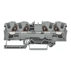 Clemă de legătură Wago cu 4 fire, 6 mm², gri (2006-1401)