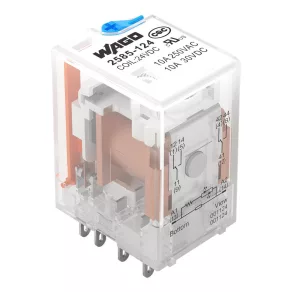   Relé cu conectori Wago 10 A, 24 VCC, 2 contacte inverse (2585-124)