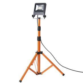   Ledvance Worklight Tripod CH Plug – Lampa de lucru cu LED cu suport, 30 W, 2700 lm, 4000 K, IP65, cap rotativ la 360° și înclinabil la 180°, priză elvețiană de tip J