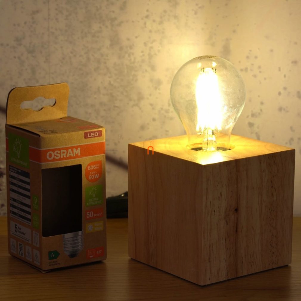 Osram E27 LED filament, 3,8 W, 806 lm, lumină caldă albă (Classic-A)