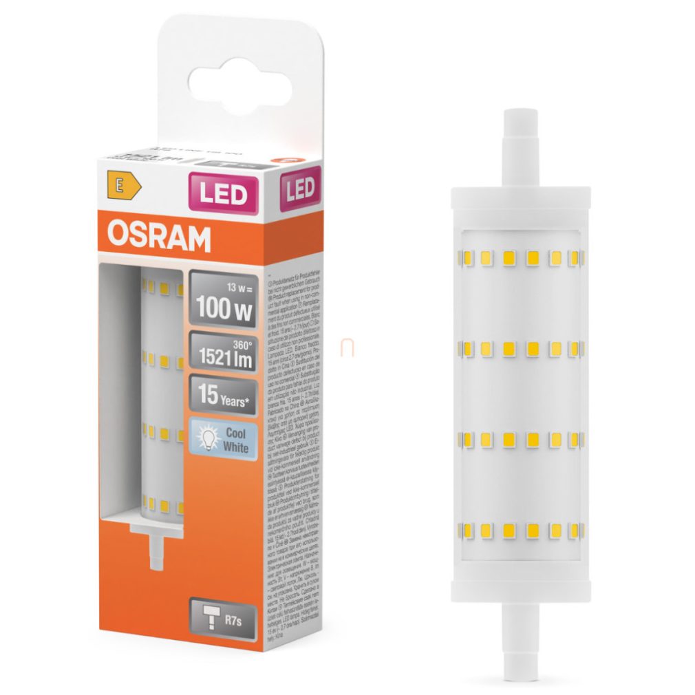 Osram R7s LED 13W, 1521 lm, 4000 K, alb rece, alb, plastic - înlocuiește becul de 100 W - Special Line 118