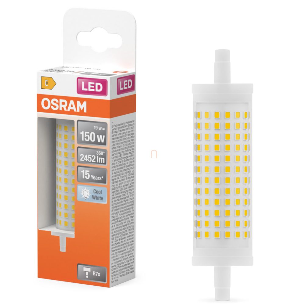 Osram R7s LED 19W, 2452 lm, 4000 K, alb rece, alb, plastic - înlocuiește becul de 150 W - Special Line 118