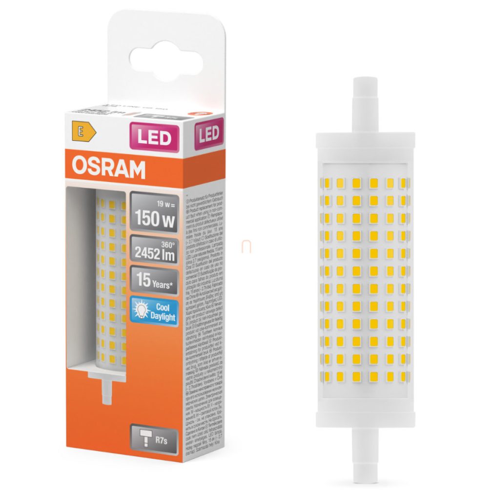 Osram R7s LED 19W, 2452 lm, 6500 K, lumină naturală, alb, plastic - înlocuiește becul de 150 W - Special Line 118