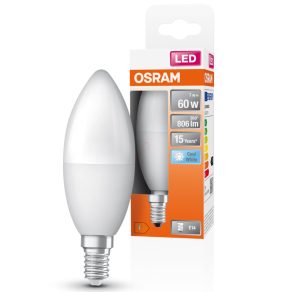   Lumină LED Osram E14, 7,5 W, 806 lm, 4000 K, alb rece, plastic opal - înlocuiește becul de 60 W - Star Classic B