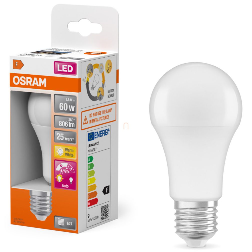 Osram E27 LED 8,8W, 806 lm, 2700 K, alb cald, plastic opal - înlocuiește becul normal de 60 W - Superstar+ Classic A