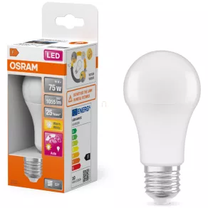   Osram E27 LED 10W, 1055 lm, 2700 K, alb cald, plastic opal - înlocuiește un bec standard de 75 W - Superstar+ Classic A