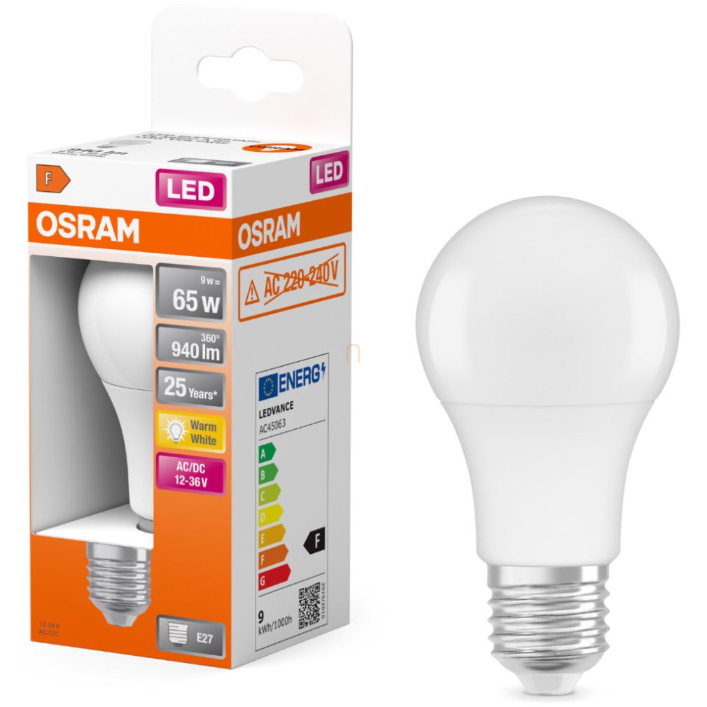 Osram E27 LED 9W, 940 lm, 2700 K, alb cald, plastic opal - înlocuiește becul normal de 60 W - Superstar+ Classic A