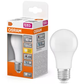   Osram E27 LED 4,9 W, 470 lm, 2700 K, alb cald, plastic opal - înlocuiește un bec standard de 40 W - Superstar+ Classic A