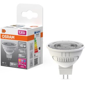   Osram GU5.3 LED 5,6 W, 550 lm, 2700-4000-6500 K, alb reglabil, plastic alb - înlocuiește becul de 40 W - Star Spot MR16