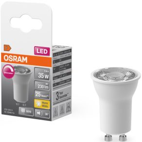   Osram GU10 LED 3W, 230 lm, 2700 K, alb cald, cu intensitate reglabilă, plastic alb - înlocuiește becul de 35 W - Superstar Spot PAR11