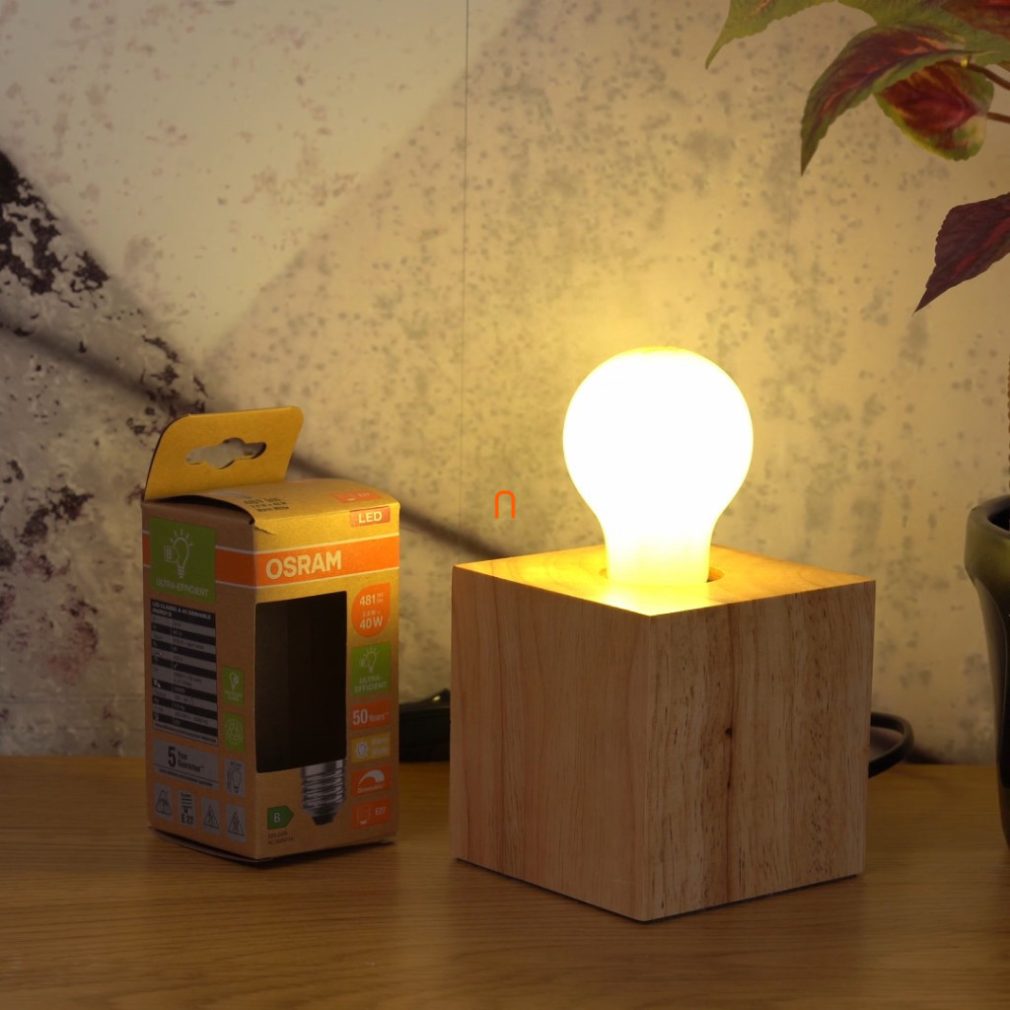Osram E27 LED, 2,6 W, 481 lm, lumină caldă albă (Classic-B)