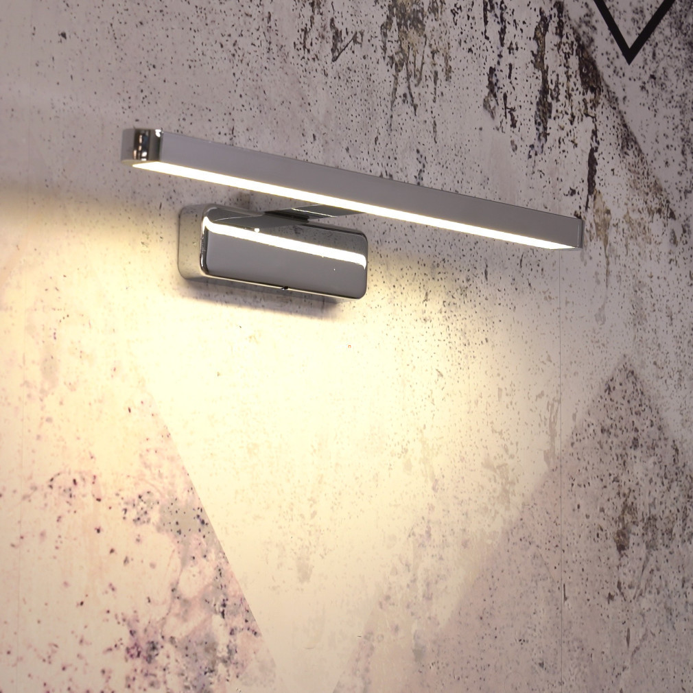 Lampă LED cu iluminare oglindă reglabilă cu comutator Ledvance, 7 W, 40 cm, crom (Orbis Disc Bar)