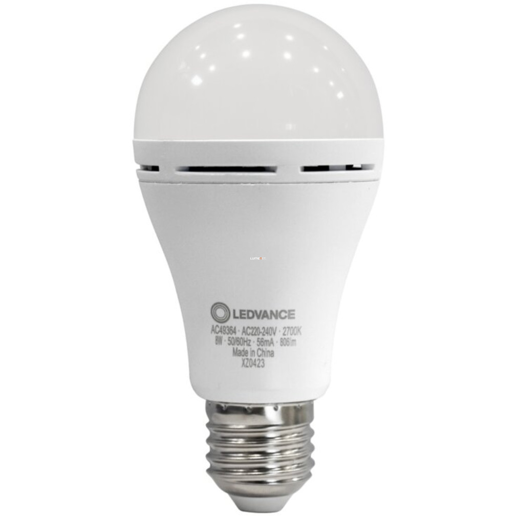 Ledvance portabil E27 LED, cu funcție de iluminare de urgență 8W, alb cald