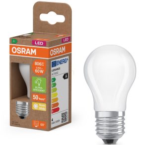   Osram E27 LED glob mic, 3,8 W, 806 lm, 2700 K, alb cald, sticlă opală - înlocuiește becul de 60 W - Superstar+ Classic P