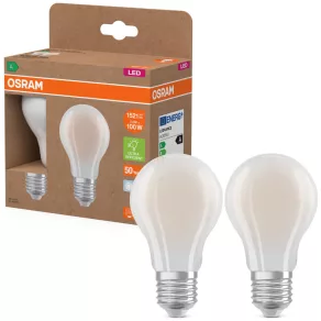   Osram E27 LED 7,2 W, 1521 lm, 4000 K, alb rece, sticlă opală - înlocuiește un bec standard de 100 W, 2 bucăți - Superstar+ Classic A