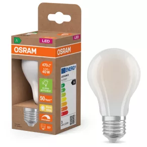   Osram E27 LED 2,2 W, 470 lm, 2700 K, alb cald, cu intensitate reglabilă, sticlă opală - înlocuiește un bec standard de 40 W - Superstar+ Classic A