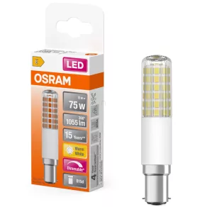   Osram B15d LED 8W, 1055 lm, 2700 K, alb cald, cu intensitate reglabilă, alb, plastic - înlocuiește becul de 75 W - Special T Slim