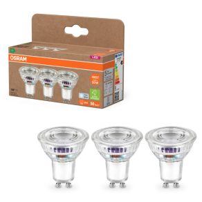   Osram GU10 LED 2,5 W, 450 lm, 4000 K, alb rece, sticlă transparentă - înlocuiește becul de 50 W, 3 bucăți - Superstar+ Spot PAR16
