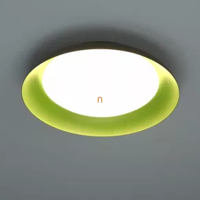 Ledvance Orbis Plate lampă LED de tavan, negru-verde, 43 cm