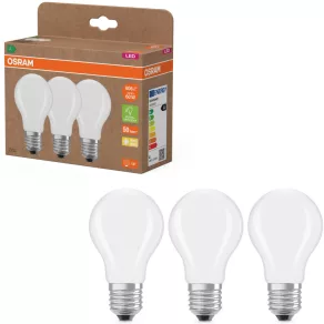   Osram E27 LED 3,8 W, 806 lm, 2700 K, alb cald, sticlă opală - înlocuiește un bec standard de 60 W, 3 bucăți - Superstar+ Classic A