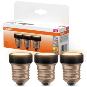   Osram E27 LED 3,5 W, 300 lm, 2700 K, alb cald, opal, plastic negru - înlocuiește becul de 25 W, 3 bucăți - Star Flat