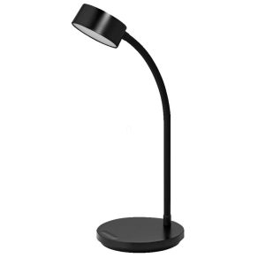   Ledvance Office Line Desk Cylinder - Lampă LED de birou neagră cu temperatură de culoare reglabilă (3000K/4000K/6500K), USB, control al luminozității în 3 trepte, 4,8 W, IP20