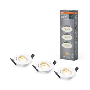 Spot LED Osram încastrat, set de 3, alb