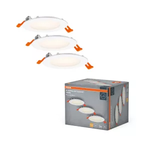   Set de 3 spoturi și downlight-uri LED Osram Spot LED îngust încastrat, alb cald (12 cm)