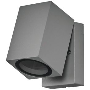   Lampă de perete pentru exterior Osram cu cap înclinabil, argintiu (Classic Cube)