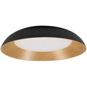 Lampă LED de tavan Osram Orbis Alva, efect lemn - negru