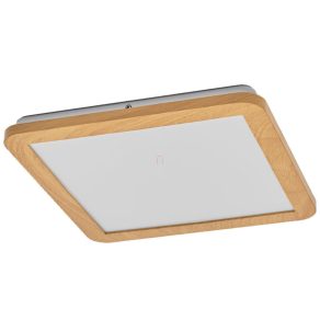   Lampă LED reglabilă pentru tavanul băii Osram Orbis Disc, efect lemn, 30x30 cm
