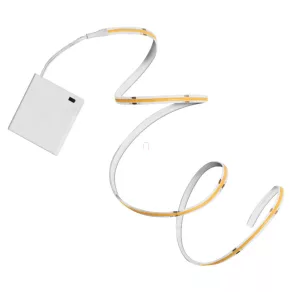   Osram Flex COB Battery 2M 830 - Bandă LED COB decorativă, alimentată cu baterii, cu lumină alb-caldă, 3000K, 3,3W, lungime 2 m, flexibilă, IP20